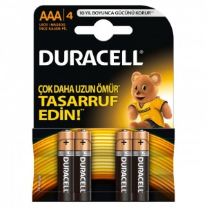 Duracell Temel İnce Kalem Pil 4 Aaa 4 Adet