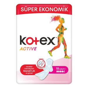 Kotex Ped Active Quadro Uzun 18 Adet