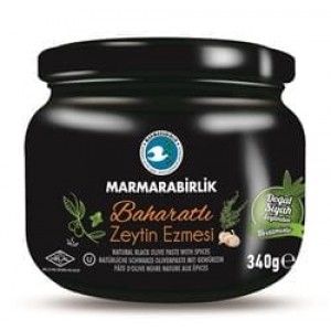 Marmarabirlik Zeytin Macunu Baharatlı Cam 340 Gr