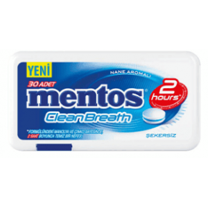 Mentos 2 Saat Clean Breath Plastik Dispenser Naneli Şeker 21 Gr