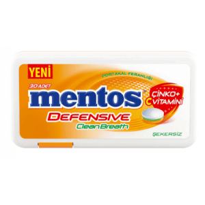 Mentos Defensive Clean Breath C Vitaminli Plastik Dispenser Portakallı Şeker 21 Gr