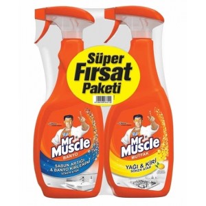 Mr. Muscle Banyo+ Mutfak Spreyi 2X750 Ml