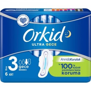 Orkid Ultra Ekstra Gece Ped 6 Adet