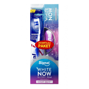 Signal White Now Glossy Shine Diş Macunu 75 Ml+Diş Fırçası 1 Adet