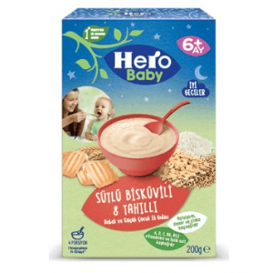 Ülker Hero Baby Sütlü Bisküvüli 8 Tahıllı Bebek Maması 200 Gr