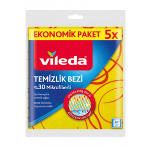 Vileda %30 Mikrofiber Temizlik Bezi 5 Adet