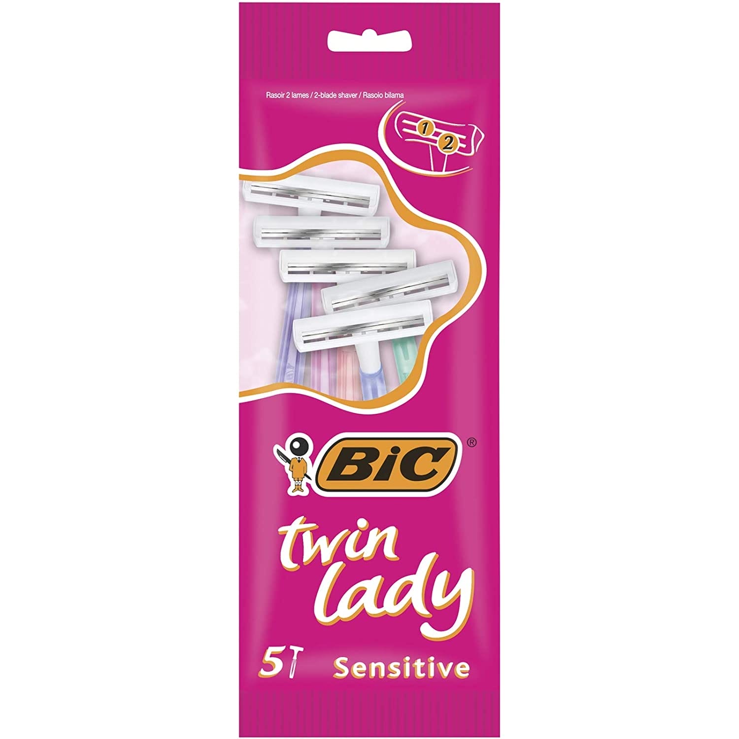 Bic Tek Kullanımlık Jiletli Çanta Twin Lady 5'li