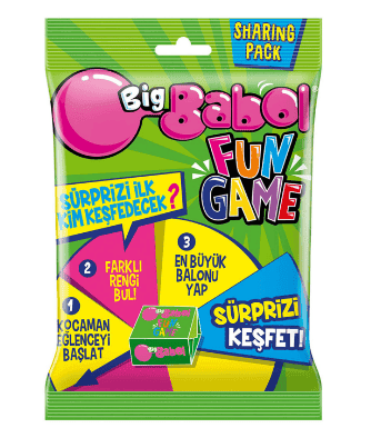 Big Babol Fan Game Mixed Fruit & Forest Fruit Flavored Gum 75.6 gr