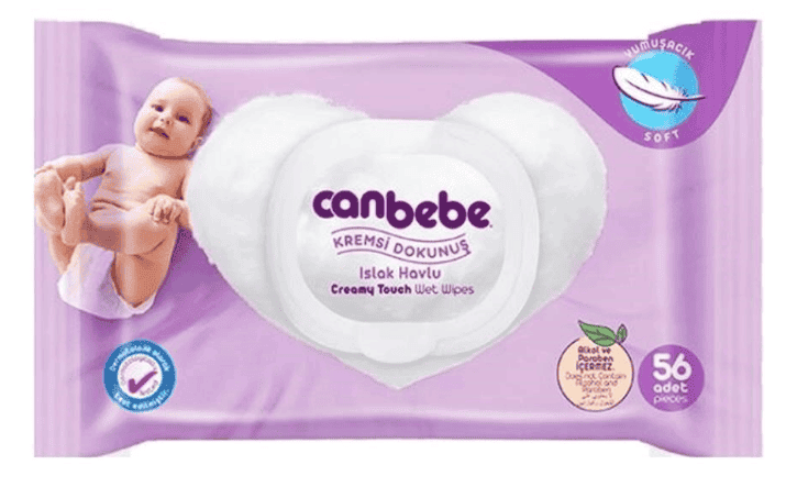 Canbebe Kremsi Dokunuş Islak Havlu 56 Adet