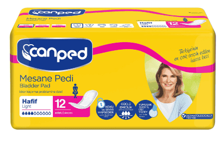 Canped Female Bladder Pads Lightweight 12 pcs