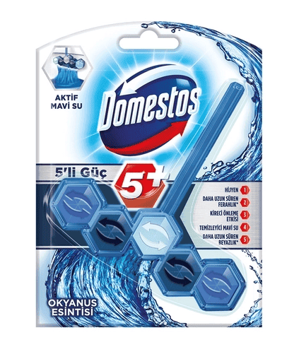 Domestos 5-Power Active Blue Water Ocean Breeze 55 gr 