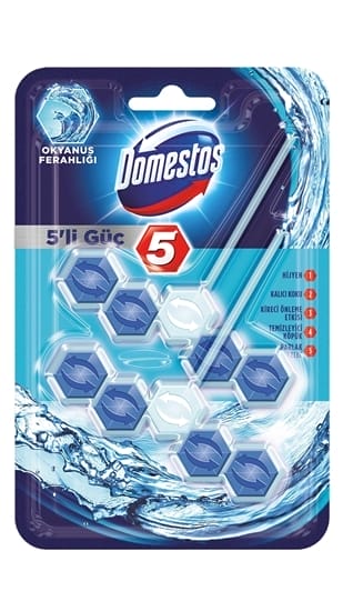 Domestos 5'li Güç Tuvalet Bloğu Okyanus Ferahlığı 110 Gr 