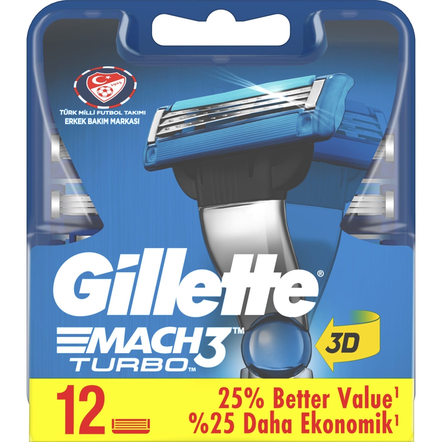 Gillette Mach 3 Turbo  12 Adet