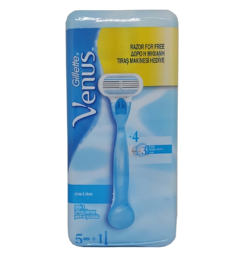 Gillette Venus Close&clean Razor With 5 Refill 1 Adet 