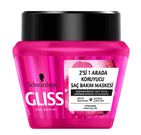 Gliss 2'si 1 Arada Koruyucu Saç Bakım Maskesi 300 Ml