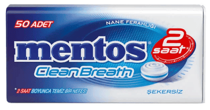 Mentos 2 Saat Clean Breath Metal Kutu Naneli Şeker 35 Gr