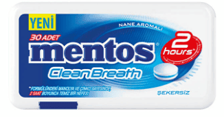 Mentos 2 Saat Clean Breath Plastik Dispenser Naneli Şeker 21 Gr