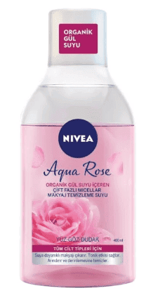 Nivea Dual Phase Yüz Temizleme Suyu Gül 400 Ml