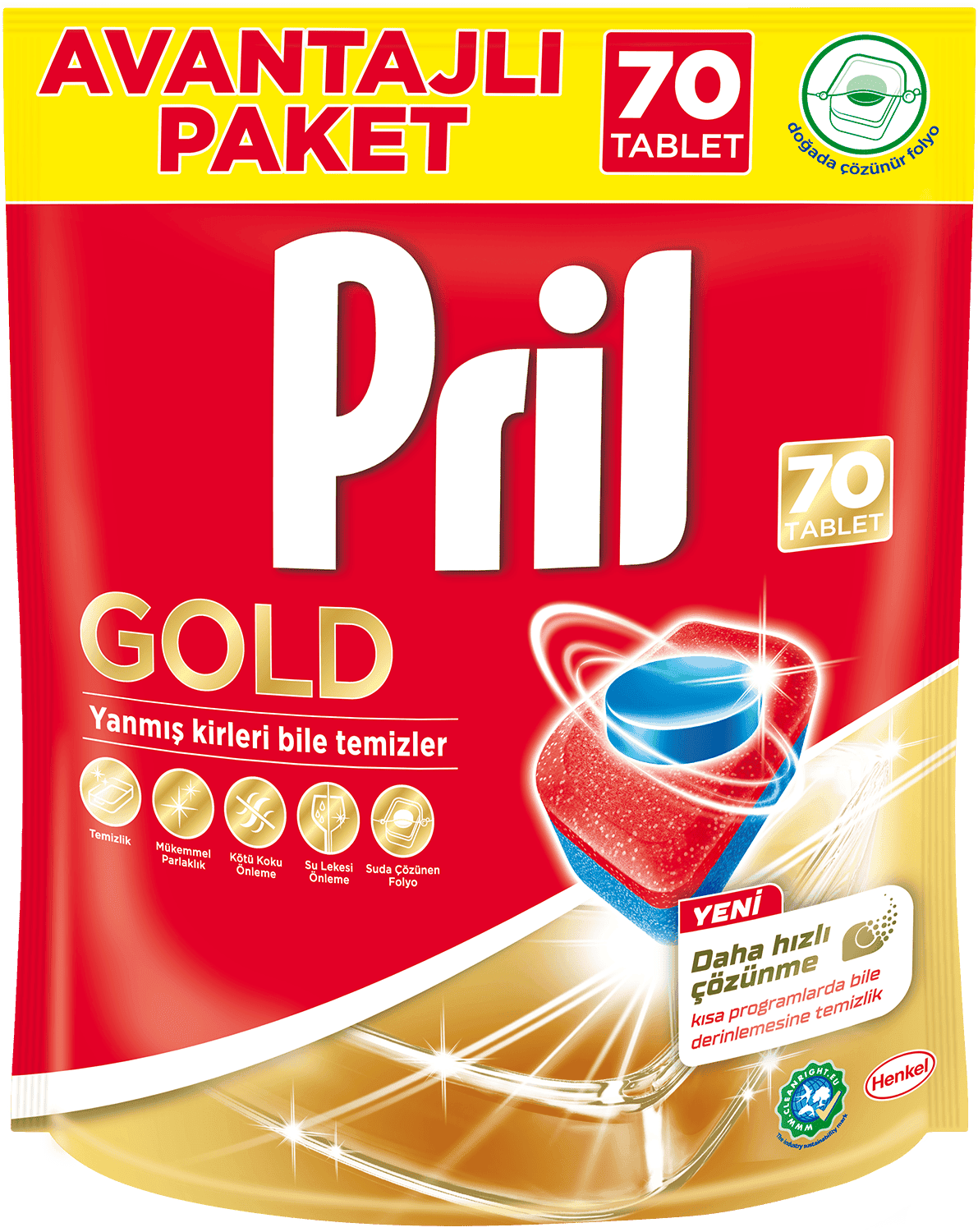 Pril Tablet Gold Avantajlı Paketi 70 Adet