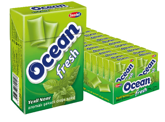 Saadet Ocean Fresh Nane Aromalı Şekerli Draje Sakız 15 Gr