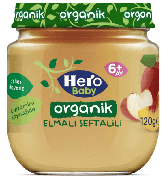 Ülker Hero Baby Organik Elmalı Bebek Maması 120 Gr