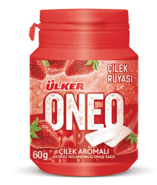 Ülker Oneo Çilekli Şişe Draje Sakız 60 Gr