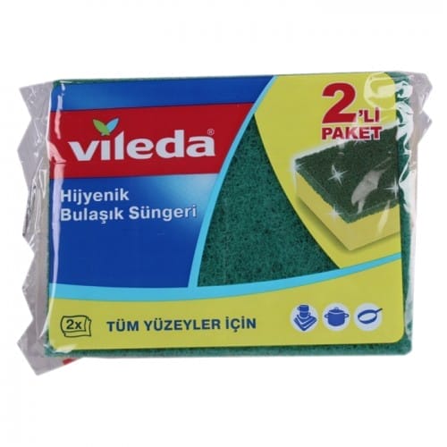 Vileda Yeşil Oluklu Sünger 2 Adet